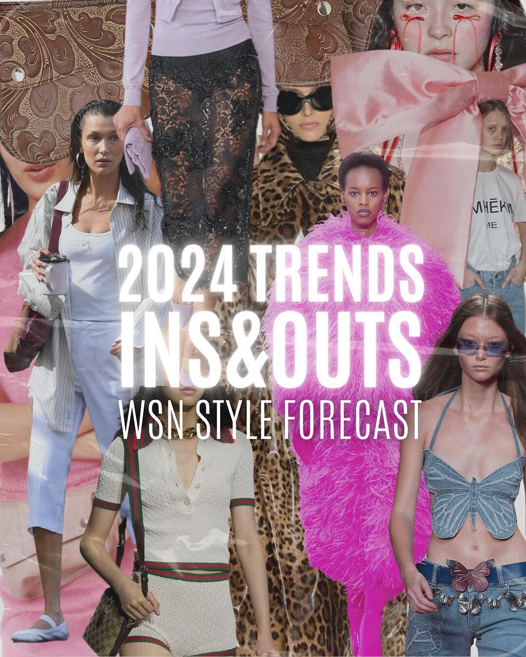 Here are our 2024 ins and outs, a curated glimpse into the style landscape that will define your wardrobe this year! Say a fond farewell to ‘Barbiecore’ hues, Millennium-era revivals, and wild leopard patterns. It’s time to celebrate the refined simplicity of Capri trousers, the functional allure of fanny packs, and the magnetic charm of translucent maxi skirts.